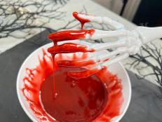 Looking to take your Halloween costume or decor to the next level? Make this easy, edible fake blood recipe using things you probably already have in your pantry. This recipe is scary and realistic and only takes about one minute to make.