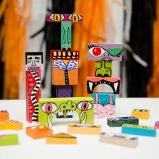 Halloween Kids Stacking Monster Blocks