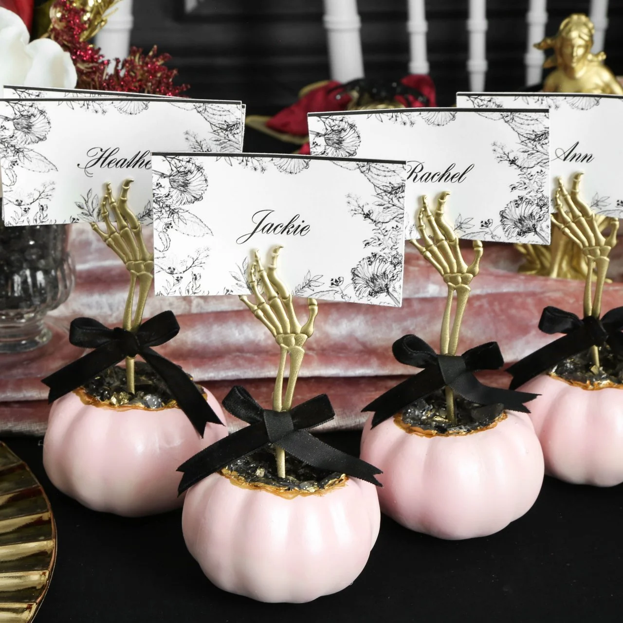Skeleton Hand Place Cards for Halloween Table Setting | HGTV