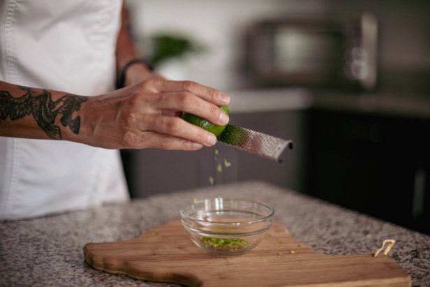 Chef Cris Ravarré Using A Microplane