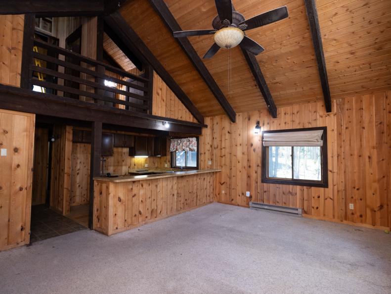 Before shot of Team Rico kitchen and dining room, as seen on Battle on the Mountain, Season 1.