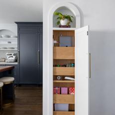 Hidden Storage Off Contemporary Kitchen