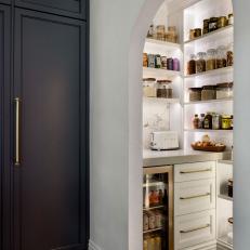 Arched Door Frame to Walk-In Pantry
