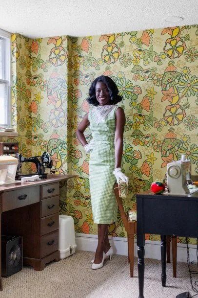 navy blue dress for baby girl Tour Vintage Enthusiast SewRena's Home and Creative Space