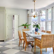 Eat-In Kitchen With Breakfast Nook By Bay Windows