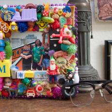 Picture Frame Made From Upcycled Toys