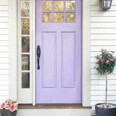 White House With a Lavender Front Door