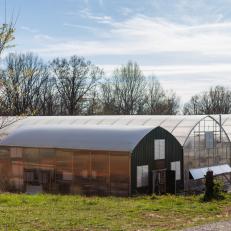 Three Greenhouses on the Grounds at Red Leaf Ranch in Rural Middle Tennessee