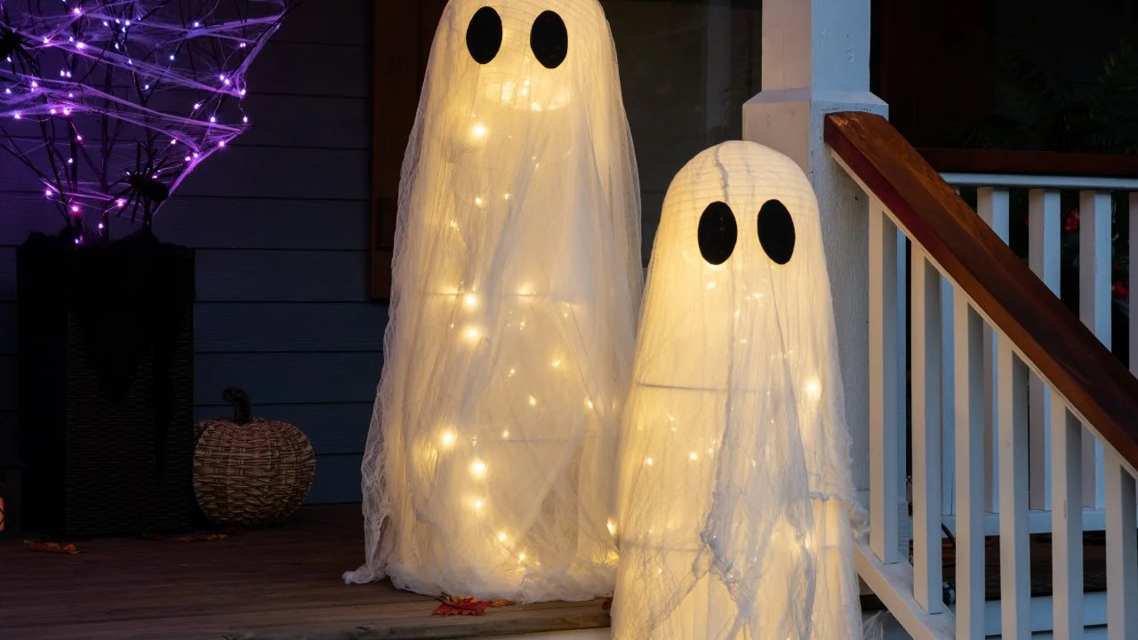 DIY Tomato Cage Ghosts for Halloween Decorations | HGTV