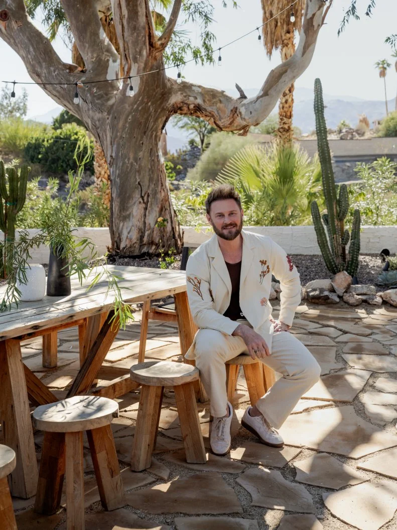 Bobby Berk's desert oasis, called Casa Tierra, features natural textures and colors inspired by its surroundings.