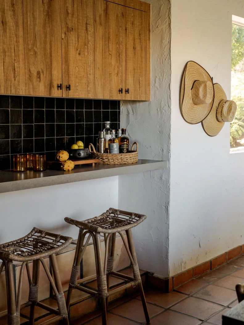 Bobby Berk's desert oasis, called Casa Tierra, features natural textures and colors inspired by its surroundings.