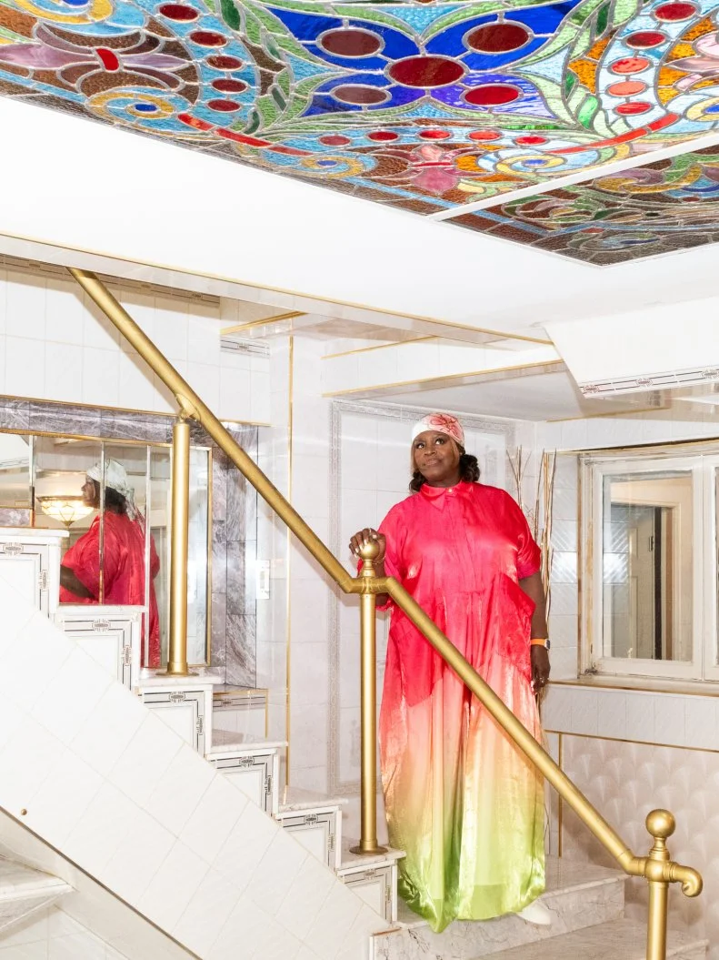 Retta reacts to floor to ceiling tile at the Gaudy Greek Goddess home, as seen on Ugliest House in America, Season 7.