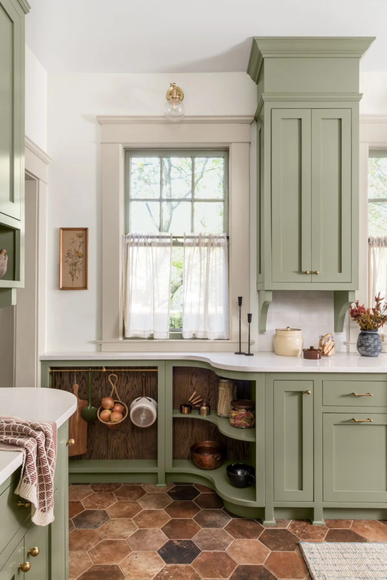 Sage Green English Cottage Kitchen | HGTV, image size:1280x1920