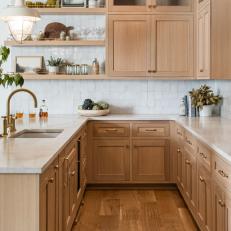 Utilitarian Kitchen in Warm Wood Tones