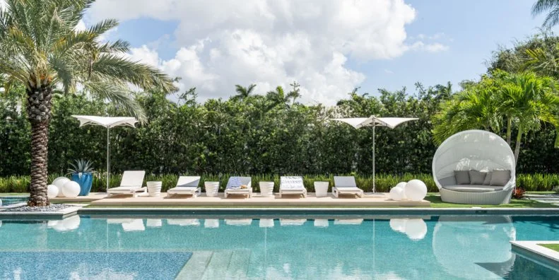 Pool and Shaded Outdoor Sofa