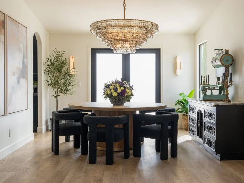 After shot of the dining room of the Lofaso home, as seen on Sin City Rehab, Season 1.