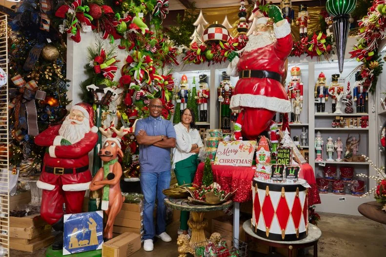 Ricardo and Kandace at Craftex, as seen on Holiday Hoarders, Season 1.