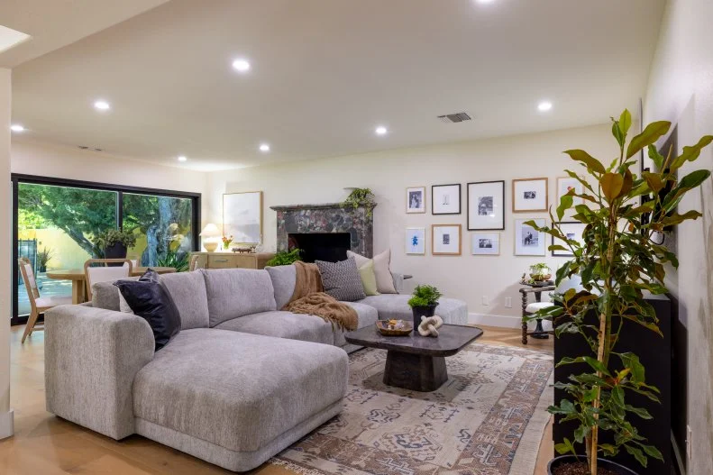 Eva Longoria, alongside Drew & Jonathan Scott, renovate the kitchen and living room for Eva's best friend, Bonnie, as seen on Celebrity IOU.