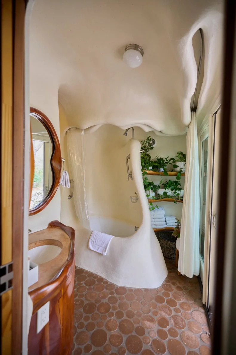 Master Bathroom of The Bloomhouse as seen on Wild Vacation Rentals, Season 1.