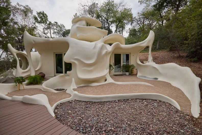 Exterior of The Bloomhouse as seen on Wild Vacation Rentals, Season 1.