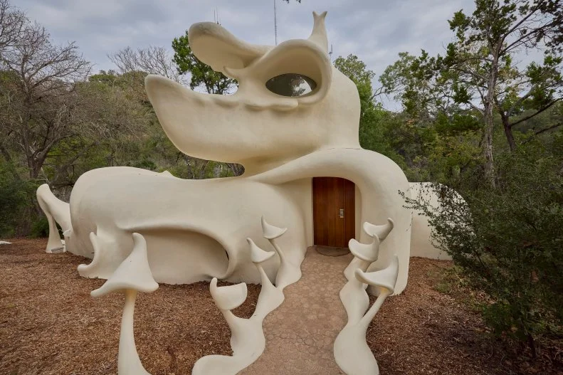 Exterior of The Bloomhouse as seen on Wild Vacation Rentals, Season 1.