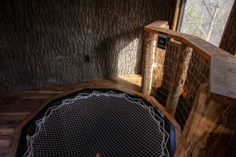 third-story loft net at Treetopia Treehouse in Broken Bow