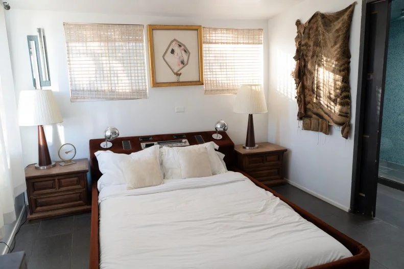 guest house bedroom at Kaleidoscope Desert in the Mojave Desert 