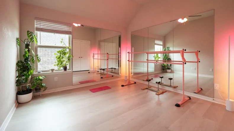 Client's Mark and Anastasia's at home dance studio, as seen on Extreme Buyers Club Season 1