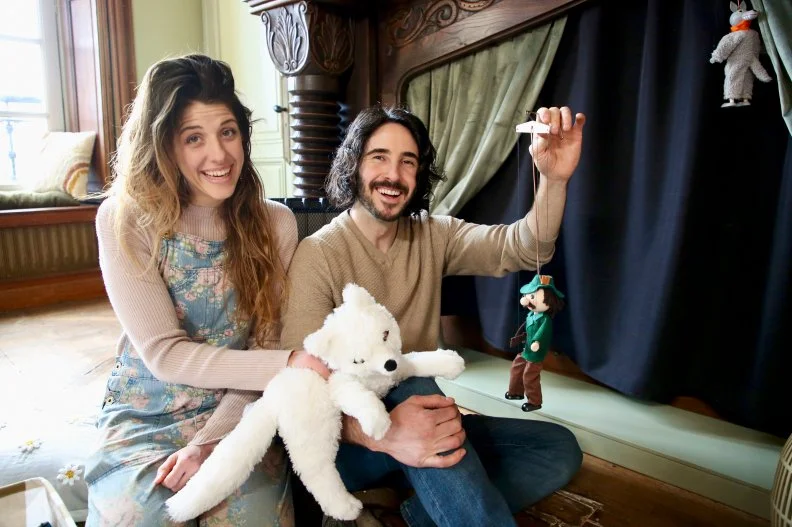Ian Figueira and Daphne Reckert playing with the toys in the newly renovated Playroom, as seen on Castle Impossible, Season 1.
