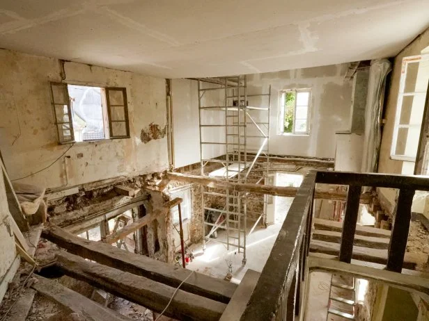 Demolished interior, as seen on Castle Impossible, Season 2.