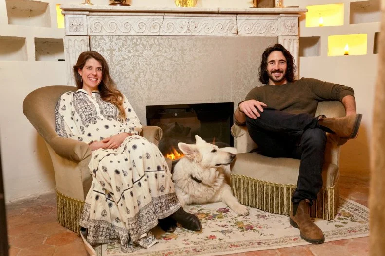 Ian Figueira and Daphne Reckert at Dove Tower reveal, as seen on Castle Impossible, Season 2.