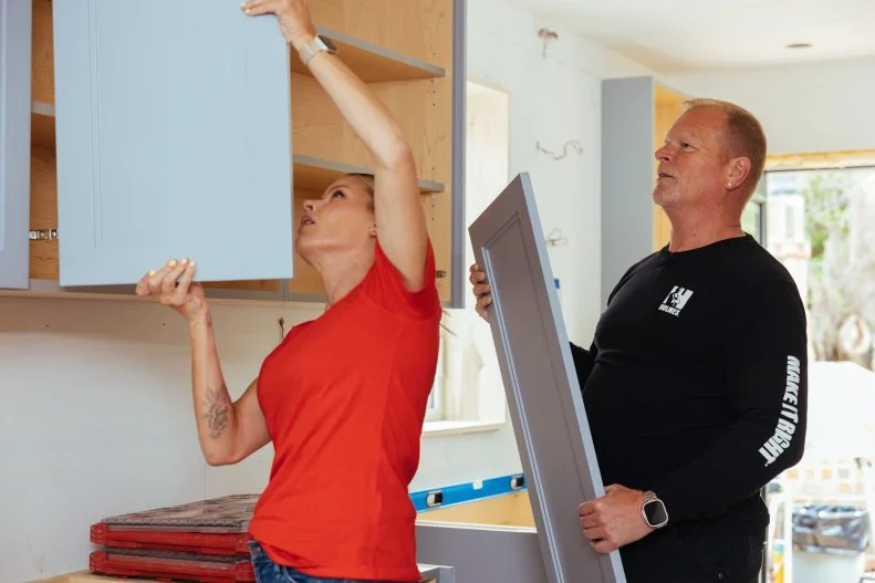 As seen on HGTV’s Holmes Family Rescue, contractor Mike Holmes repairs shoddy.work done by previous contractors, along with his son Michael and daughter Sherry in Toronto, Ontario on May 16, 2023.
