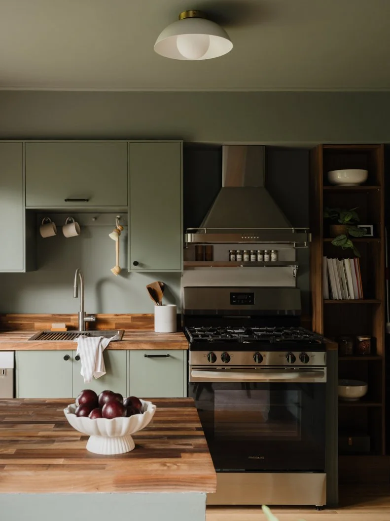 Finished nook and kitchen in the at the Rivas-Marden house, as seen on House Shock, Season 1