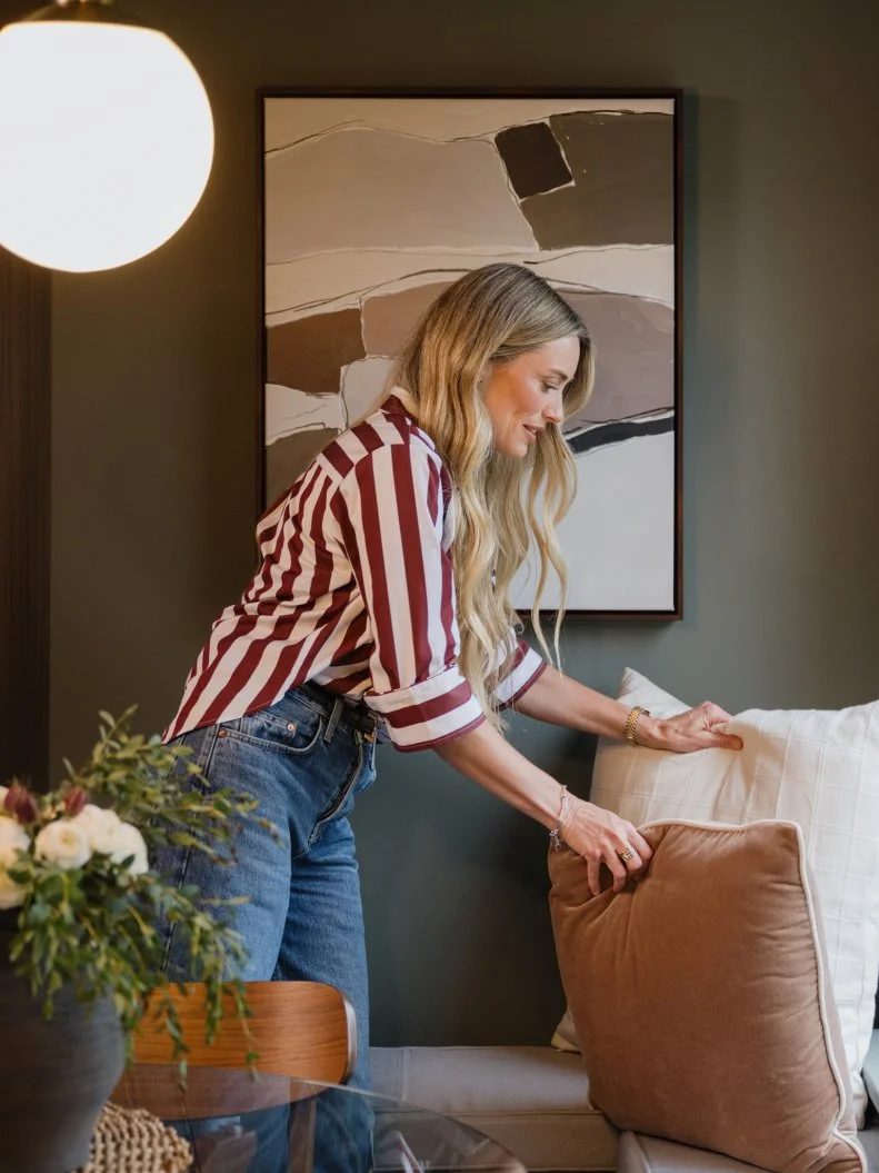 Host, Arielle Vandenberg adding finishing touches, as seen on House Shock, Season 1