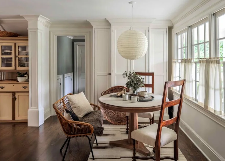 Dining Area With Paper Lantern