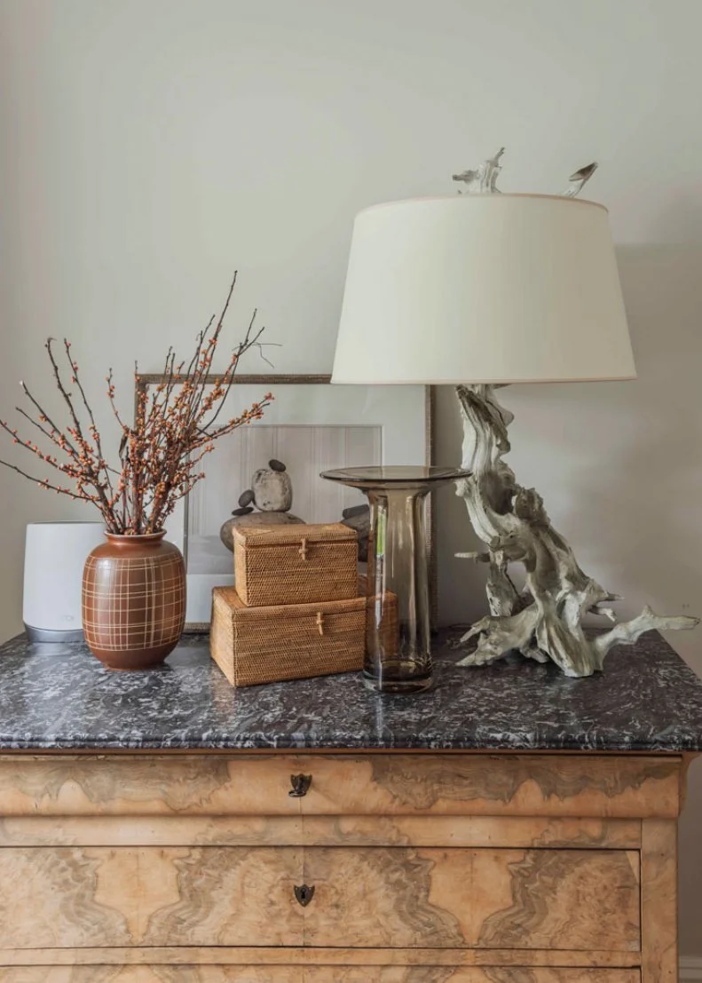 Driftwood Table Lamp and Vase