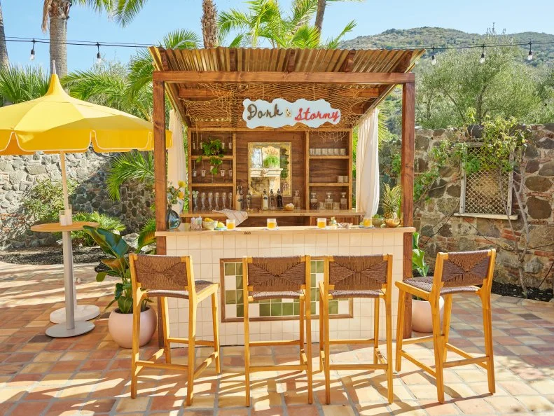 Beauty shot of Chris Stallworth's bar Dark and Stormy, as seen on Bachelor Mansion Takeover Season 1.