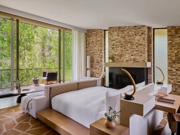 HGTV designer Jasmine Roth calls the Lodge at Blue Sky, in Park City, Utah, "worth the splurge." Located on 4,000 acres of wilderness, rooms offer serene views any time of year.