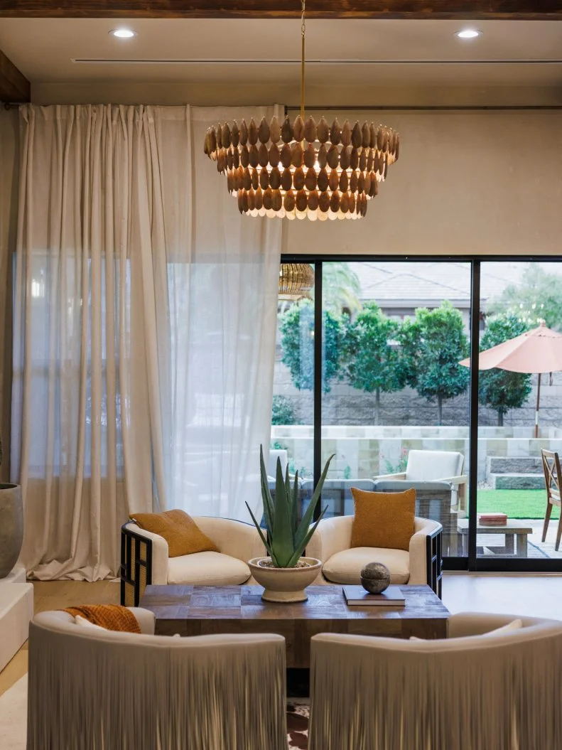 After of Team Scott McGillivray and Brooke Hogan's Living Room, as seen on Rock the Block, Season 7.
