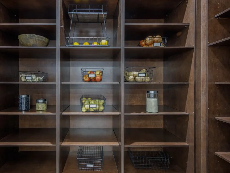 After of Team Taniya Nayak and Drew Lachey's Kitchen - Pantry, as seen on Rock the Block, Season 7.