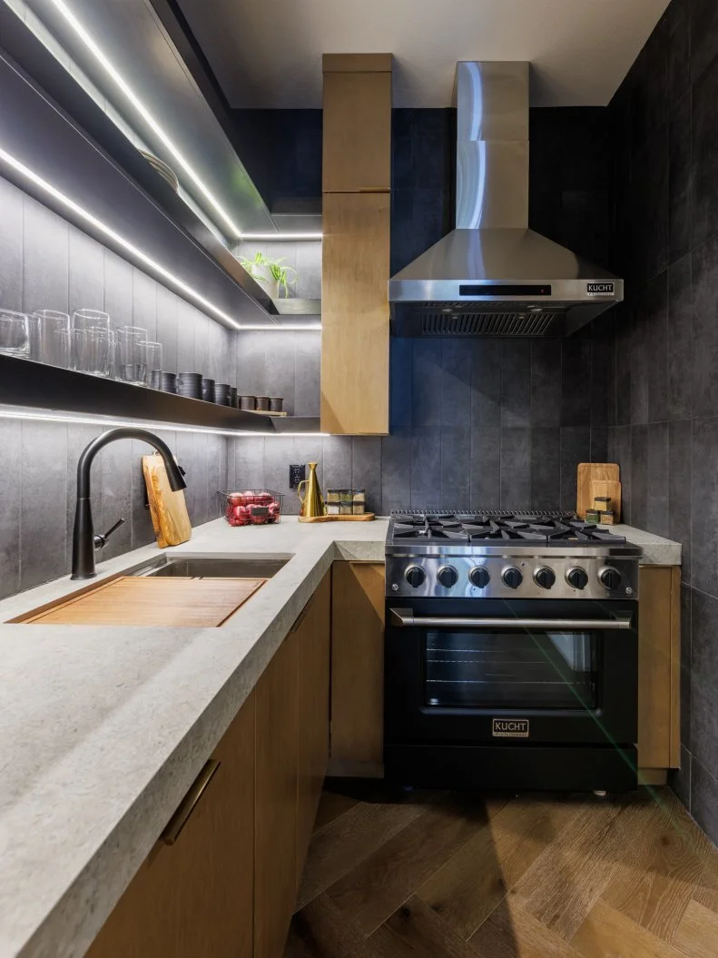After of Team Taniya Nayak and Drew Lachey's Kitchen - Pantry, as seen on Rock the Block, Season 7.