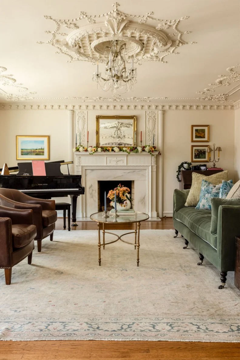 This Kentucky living room has the sumptuous feel of a Paris apartment.