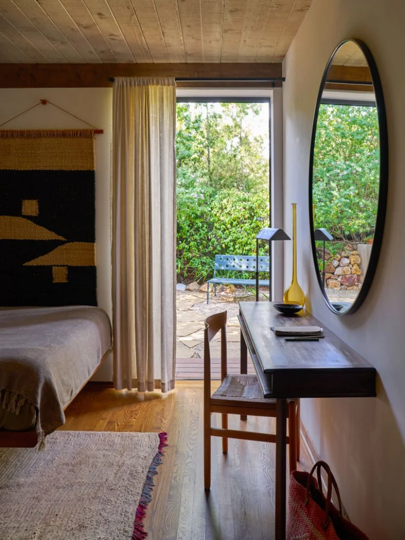 Bohemian Bedroom With Yellow Vase
