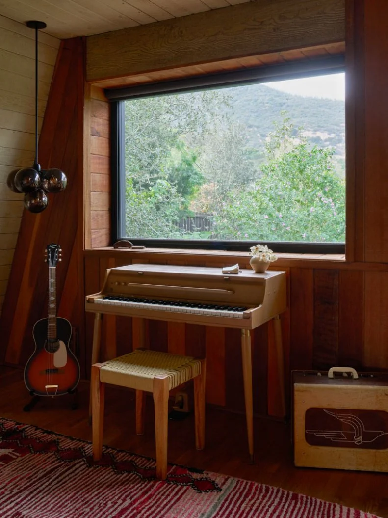 Wood Paneled Music Room