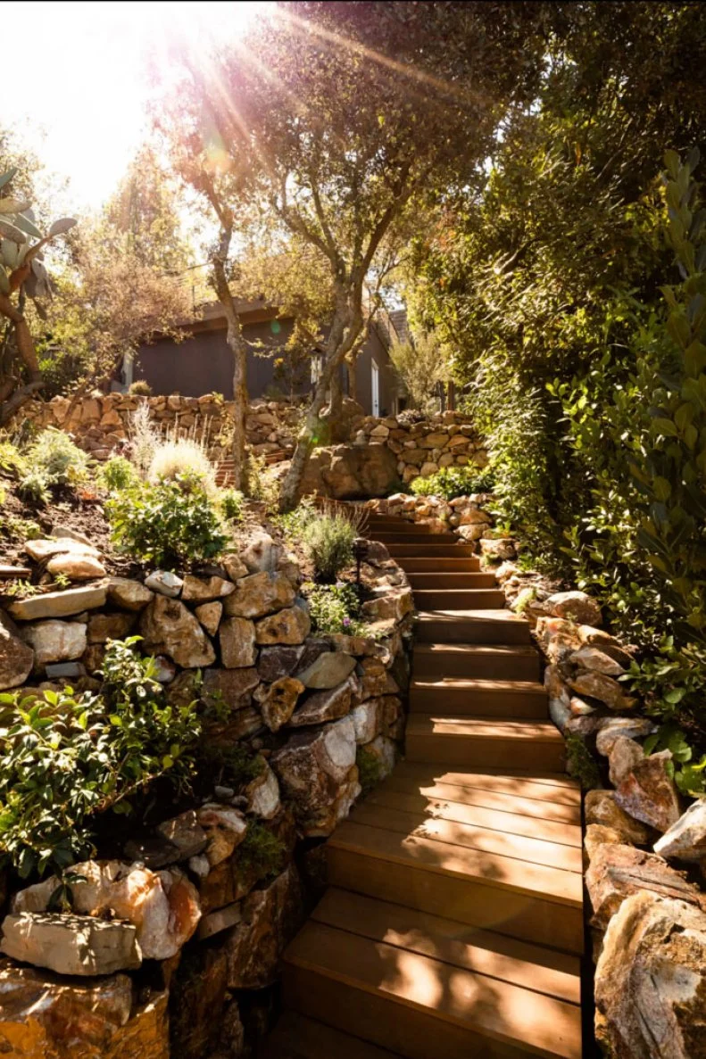 Wood and Stone Stairs