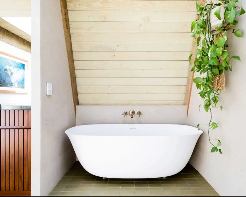 Bathtub Nook With Plant