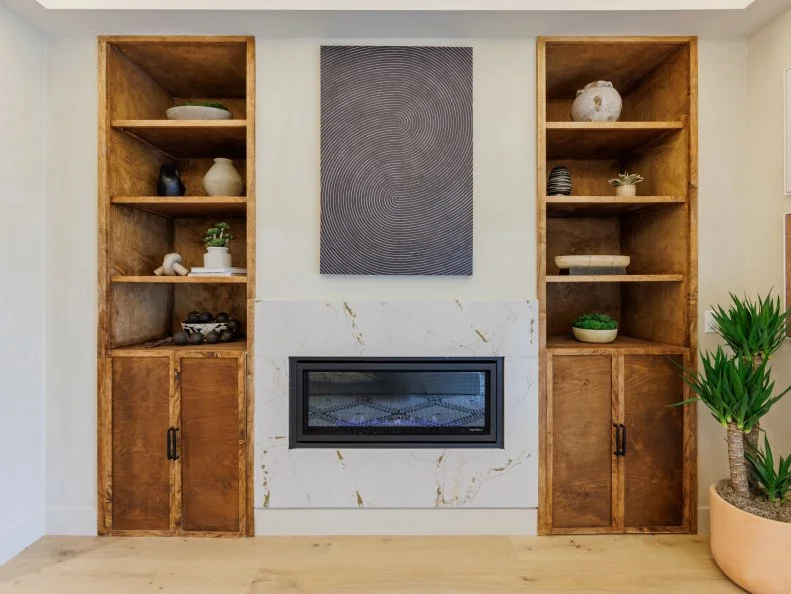 After of Team Scott McGillivray and Brooke Hogan's Primary Suite - Bedroom, as seen on Rock the Block, Season 7.