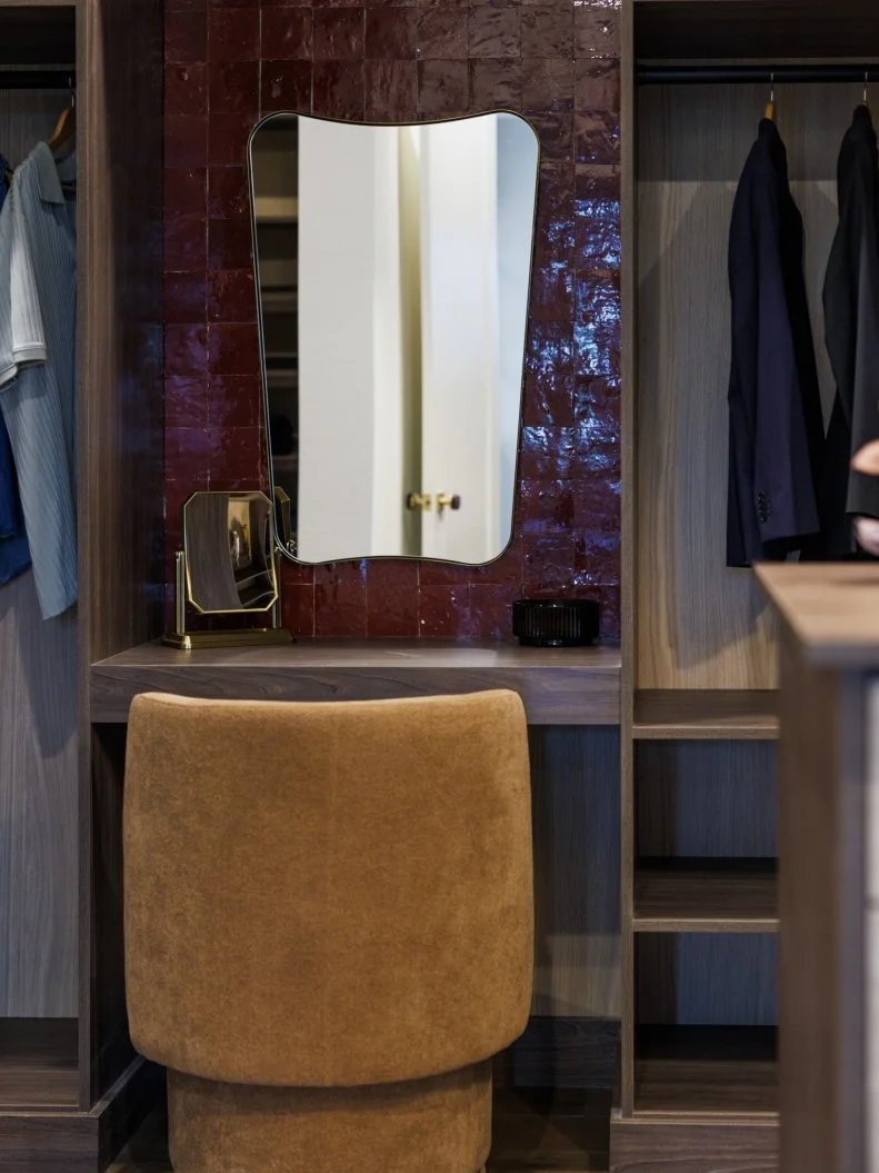 After of Team Taniya Nayak and Drew Lachey's Primary Suite - Closet, as seen on Rock the Block, Season 7.
