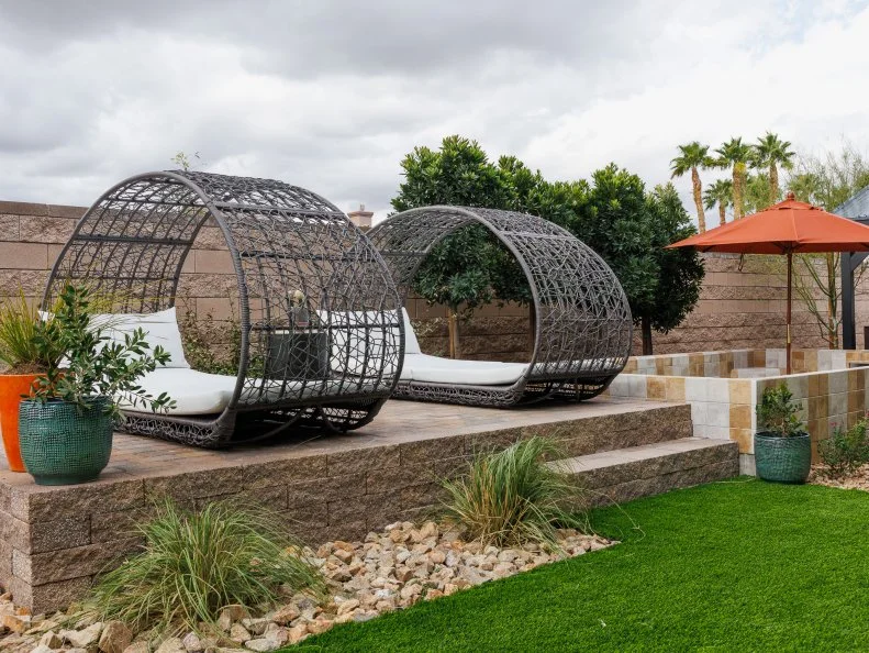 After of Team Scott McGillivray and Brooke Hogan's Backyard, as seen on Rock the Block, Season 7.