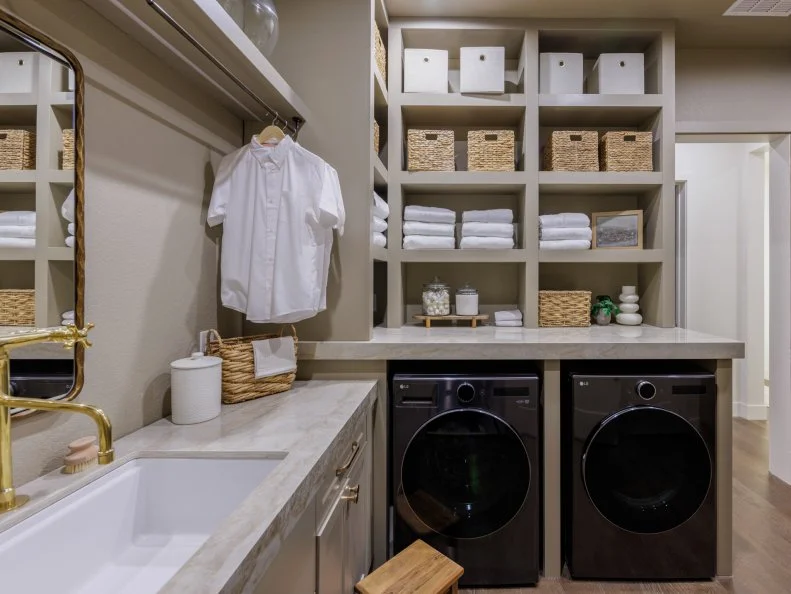 After of Team Mina Starsiak Hawk and Vernon Davis' Laundry Room, as seen on Rock the Block, Season 7.